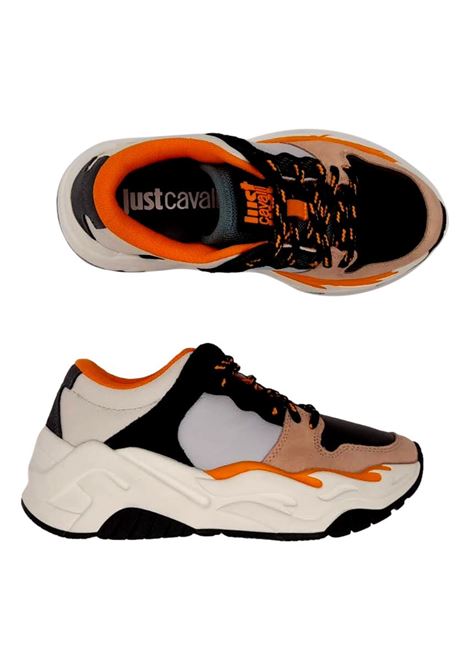 Just Cavalli python sneakers in leather and suede JUST CAVALLI | shoes | S13WS0101 P0659960